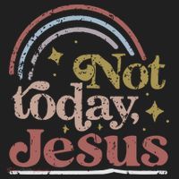 Not Today Jesus Golf Towel thumb 3