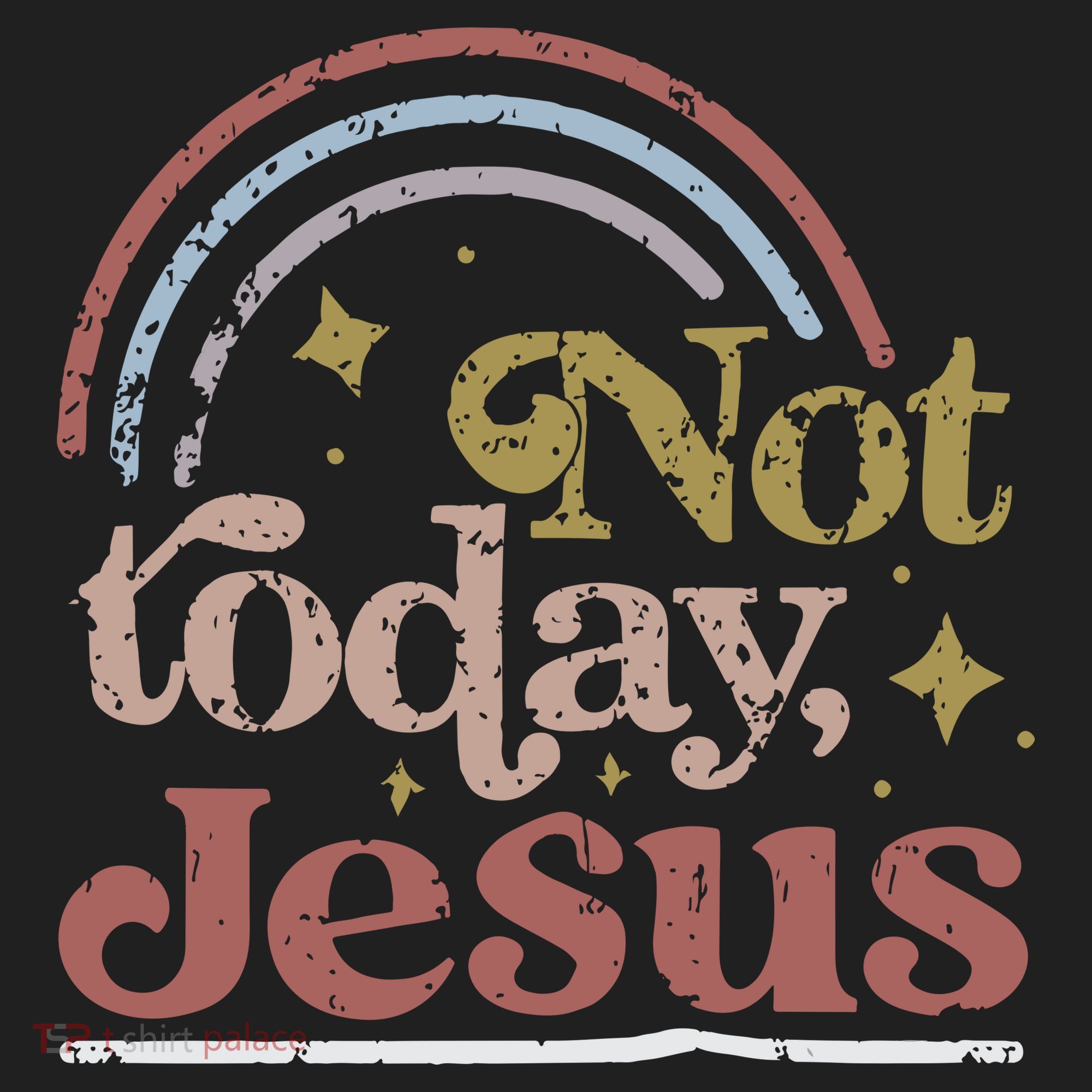 Not Today Jesus Golf Towel