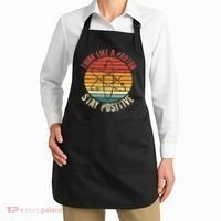 Nerd Think Like A Proton Stay Positive Retro Chemistry Apron thumb 2