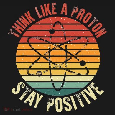 Nerd Think Like A Proton Stay Positive Retro Chemistry Bucket Hat