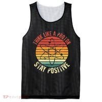 Nerd Think Like A Proton Stay Positive Retro Chemistry Mesh Reversible Basketball Jersey Tank thumb 0