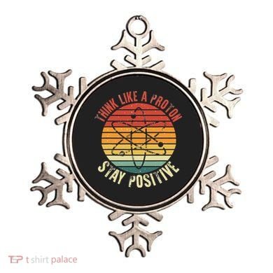 Nerd Think Like A Proton Stay Positive Retro Chemistry Ornament