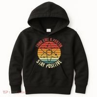 Nerd Think Like A Proton Stay Positive Retro Chemistry Kids Hoodie thumb 0