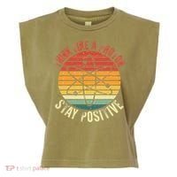 Nerd Think Like A Proton Stay Positive Retro Chemistry Garment-Dyed Women's Muscle Tee thumb 0