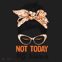 No Today Messy Bun Multiple Sclerosis Ms Awareness Multiple Sclerosis Women's Sweatshirt thumb 2