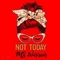 No Today Messy Bun Multiple Sclerosis Ms Awareness Multiple Sclerosis Santa Hat thumb 1
