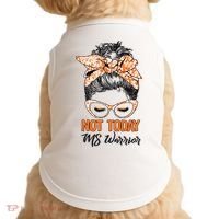 No Today Messy Bun Multiple Sclerosis Ms Awareness Multiple Sclerosis Doggie Tank thumb 0