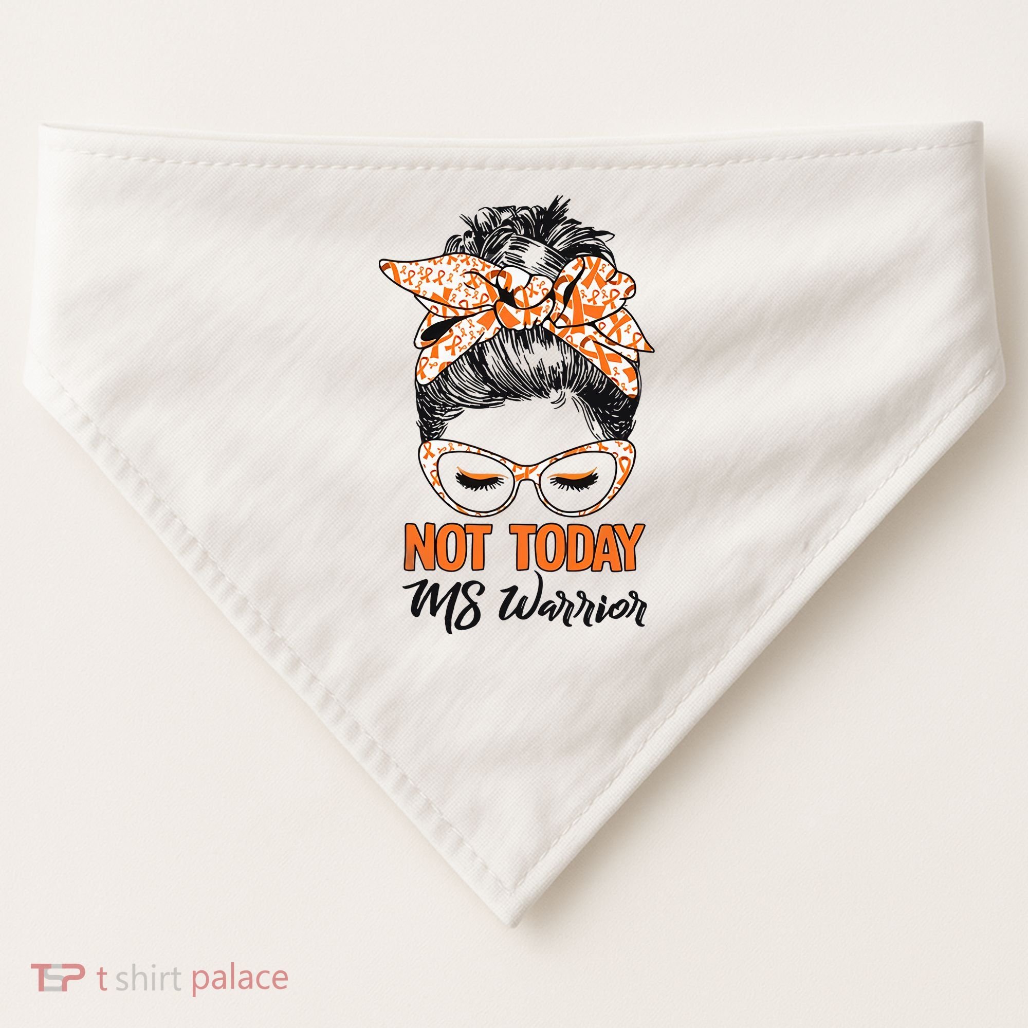 No Today Messy Bun Multiple Sclerosis Ms Awareness Multiple Sclerosis USA-Made Doggie Bandana