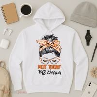 No Today Messy Bun Multiple Sclerosis Ms Awareness Multiple Sclerosis Hoodie thumb 3