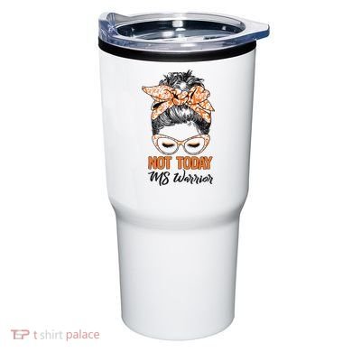 No Today Messy Bun Multiple Sclerosis Ms Awareness Multiple Sclerosis Tumbler
