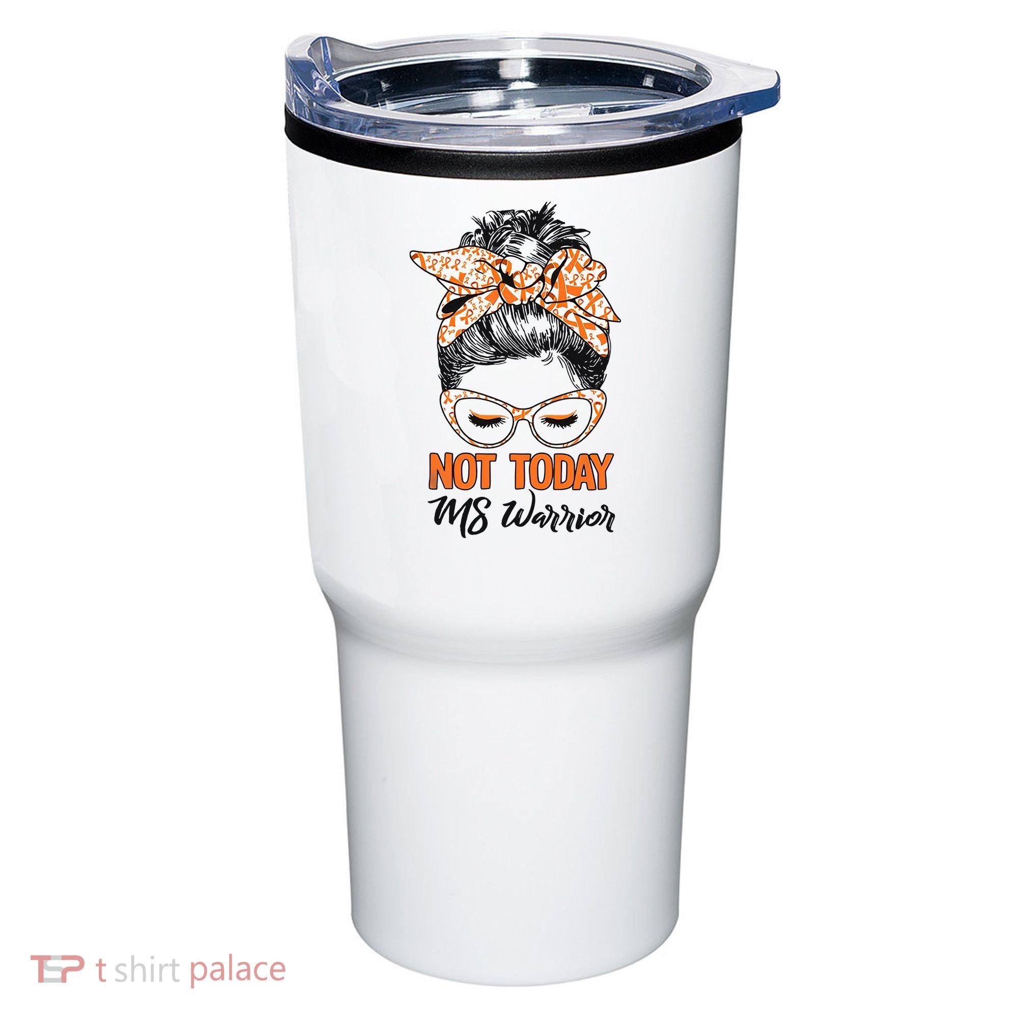 No Today Messy Bun Multiple Sclerosis Ms Awareness Multiple Sclerosis Tumbler