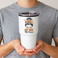 No Today Messy Bun Multiple Sclerosis Ms Awareness Multiple Sclerosis Tumbler thumb 2