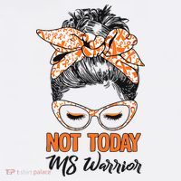 No Today Messy Bun Multiple Sclerosis Ms Awareness Multiple Sclerosis Women's Long Sleeve Shirt thumb 2
