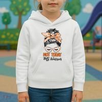 No Today Messy Bun Multiple Sclerosis Ms Awareness Multiple Sclerosis Kids Hoodie thumb 3