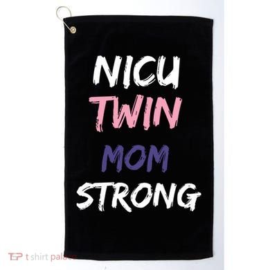 Nicu Twin Mom Strong Gift Golf Towel