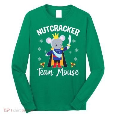 Nutcracker Team Mouse Holiday Christmas Boy Girls Long Sleeve Shirt