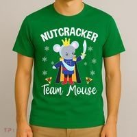Nutcracker Team Mouse Holiday Christmas Boy Girls T-Shirt thumb 3