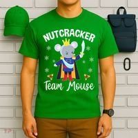 Nutcracker Team Mouse Holiday Christmas Boy Girls T-Shirt thumb 6