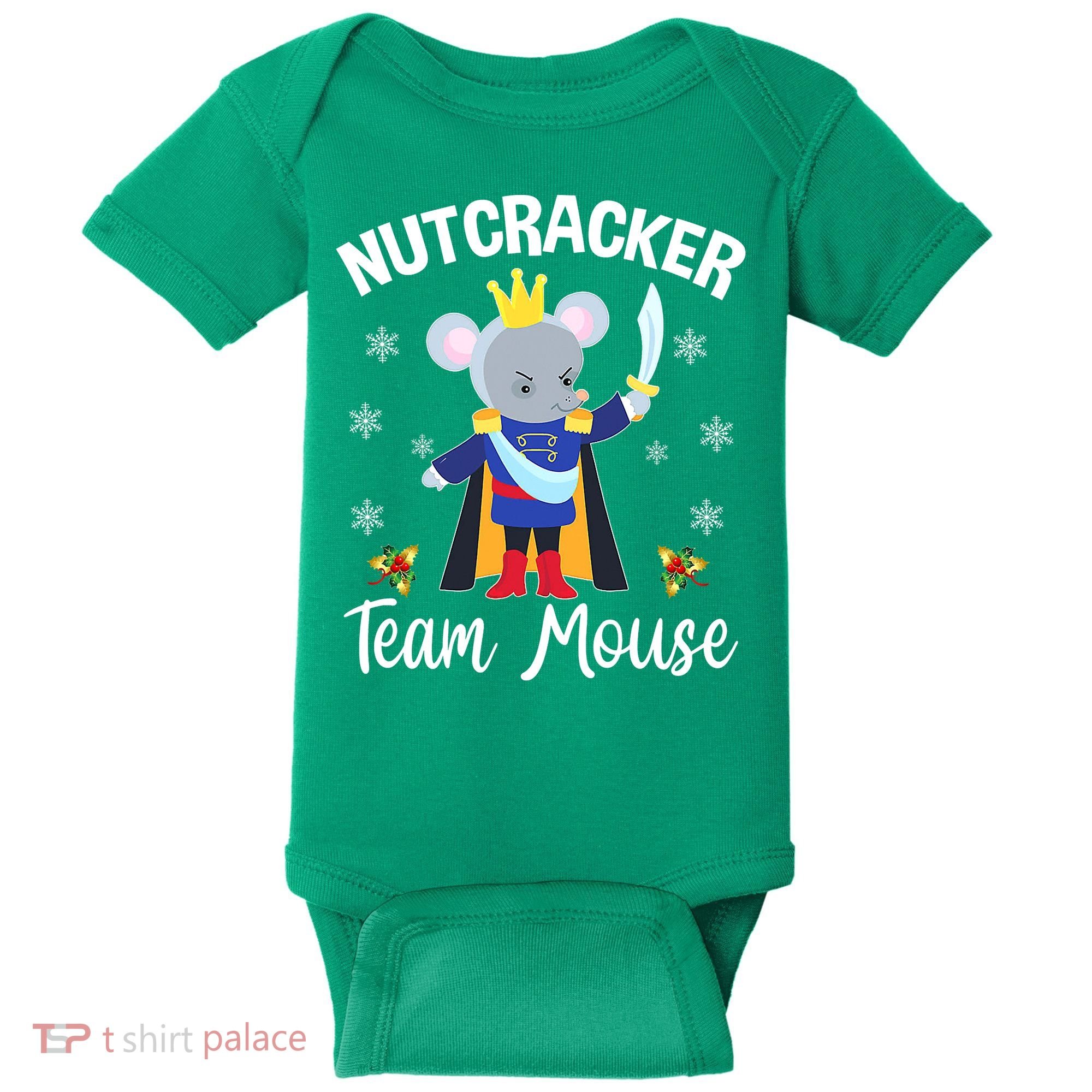 Nutcracker Team Mouse Holiday Christmas Boy Girls Baby Bodysuit