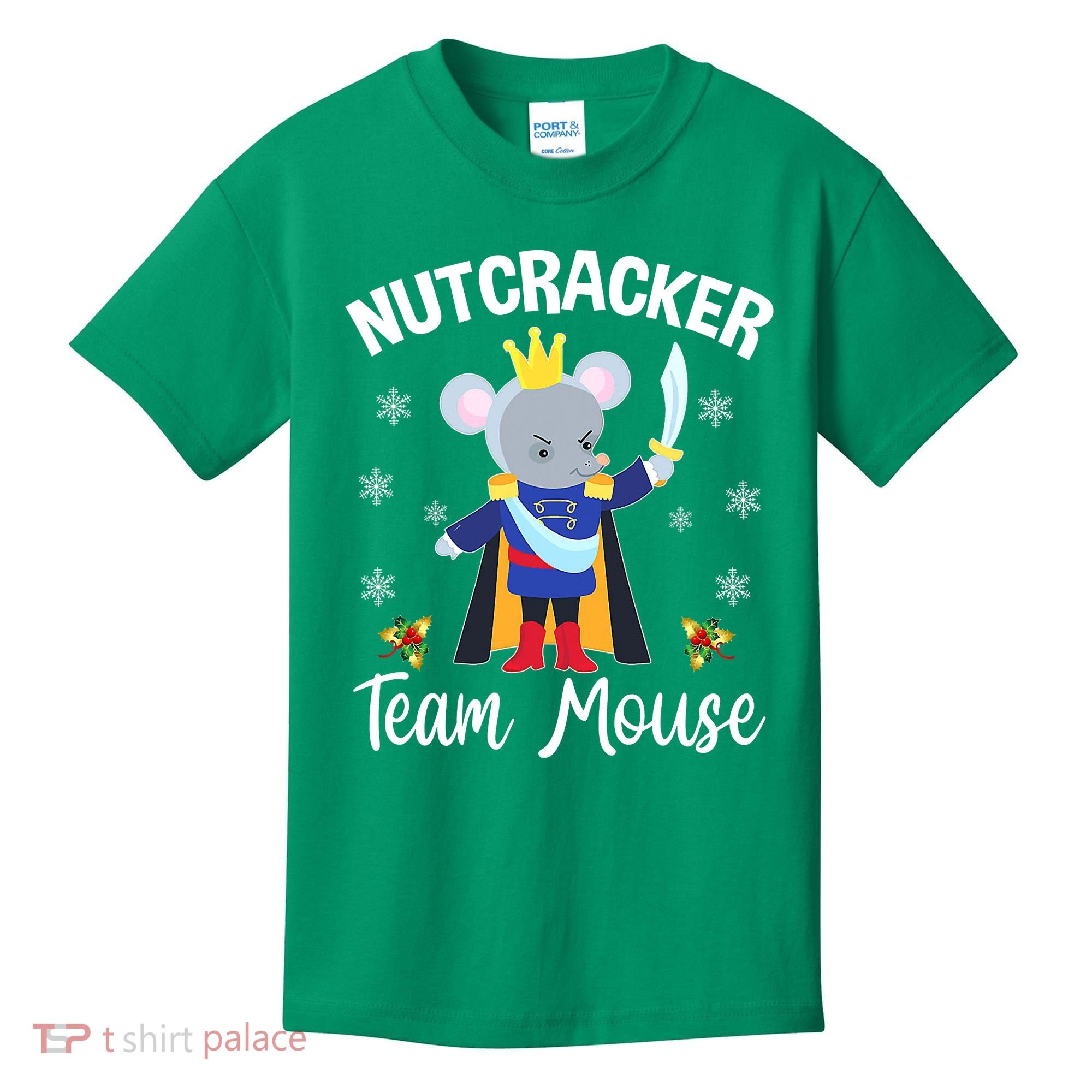 Nutcracker Team Mouse Holiday Christmas Boy Girls Kids T-Shirt