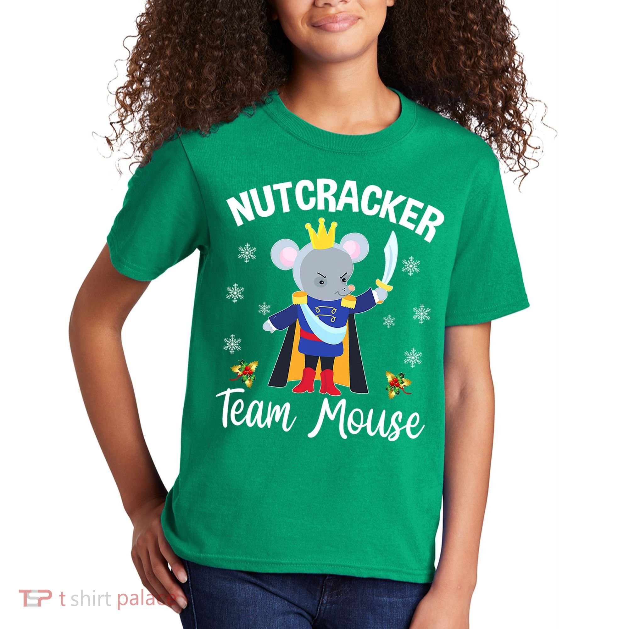 Nutcracker Team Mouse Holiday Christmas Boy Girls Kids T-Shirt