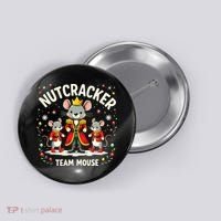Nutcracker Team Mouse Christmas Ballet Gift Merry Christmas Button thumb 0