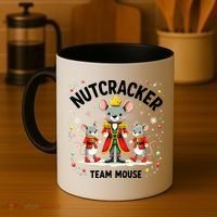 Nutcracker Team Mouse Christmas Ballet Gift Merry Christmas Coffee Mug thumb 4
