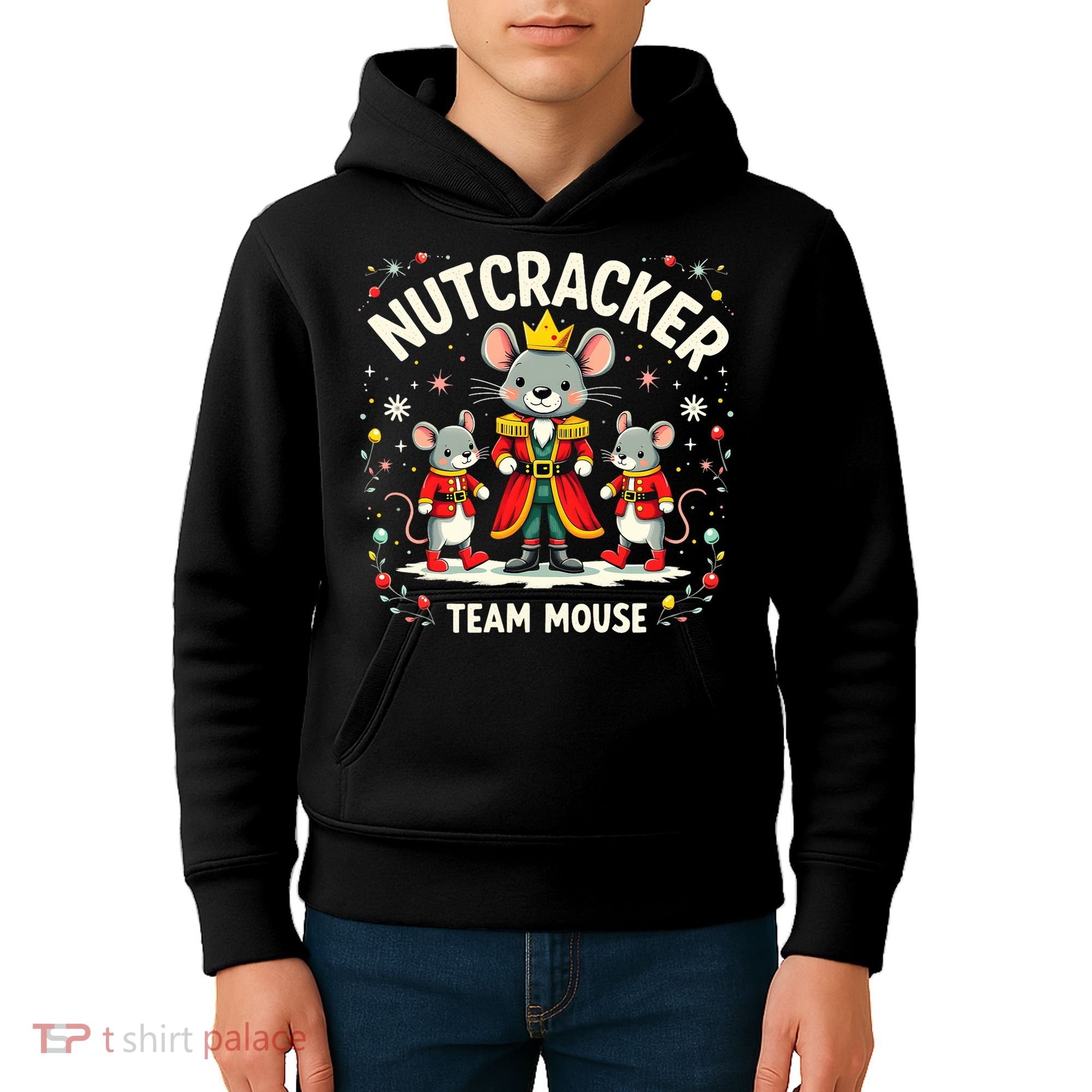 Nutcracker Team Mouse Christmas Ballet Gift Merry Christmas Kids Hoodie