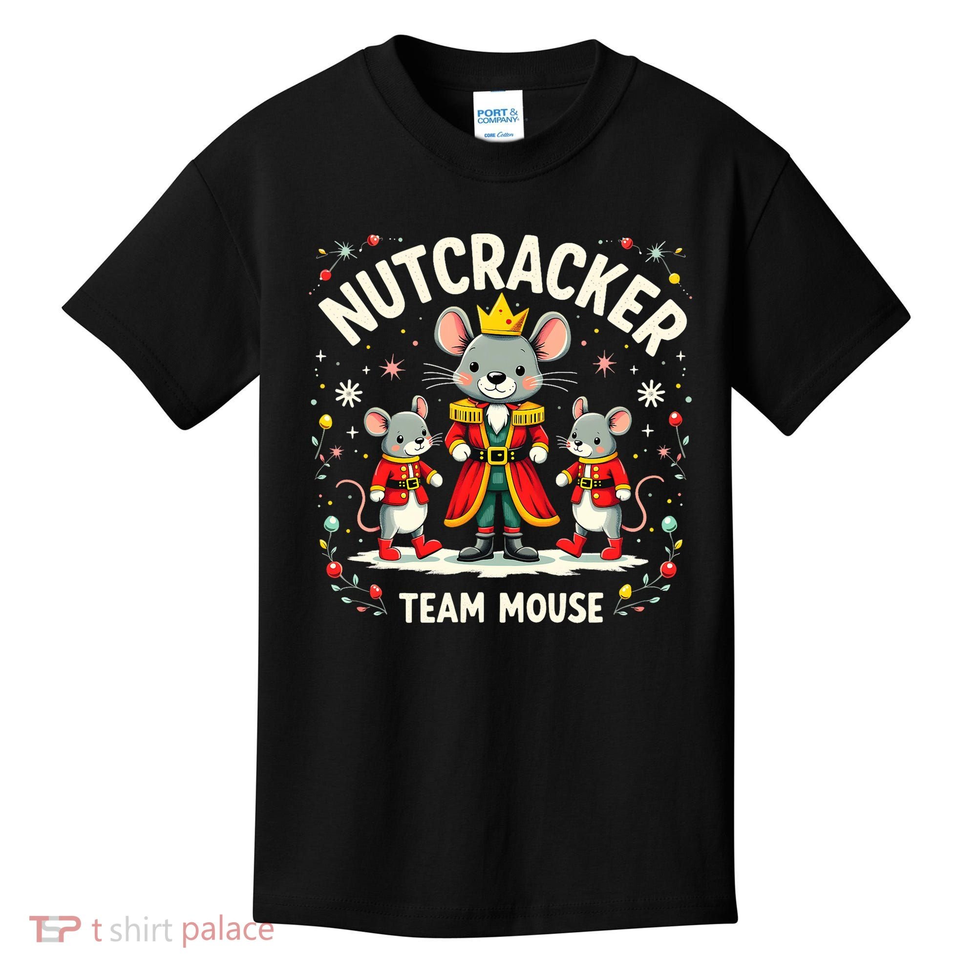 Nutcracker Team Mouse Christmas Ballet Gift Merry Christmas Kids T-Shirt