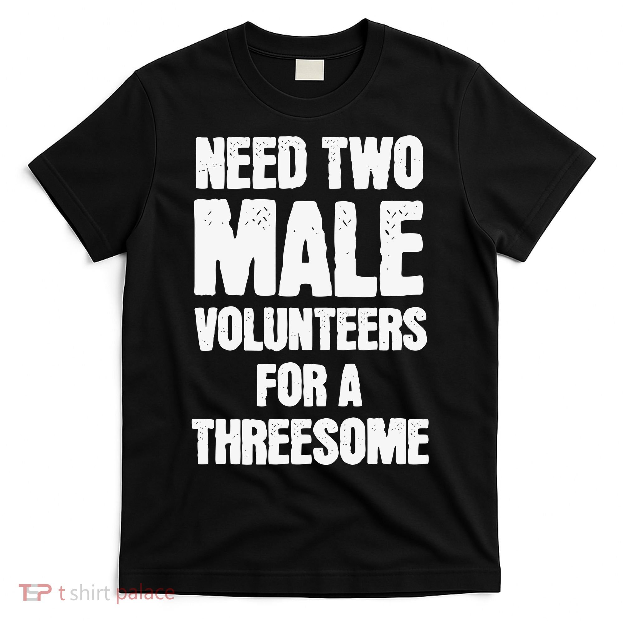 Need Two Male Volunteers For A Threesome T-Shirt