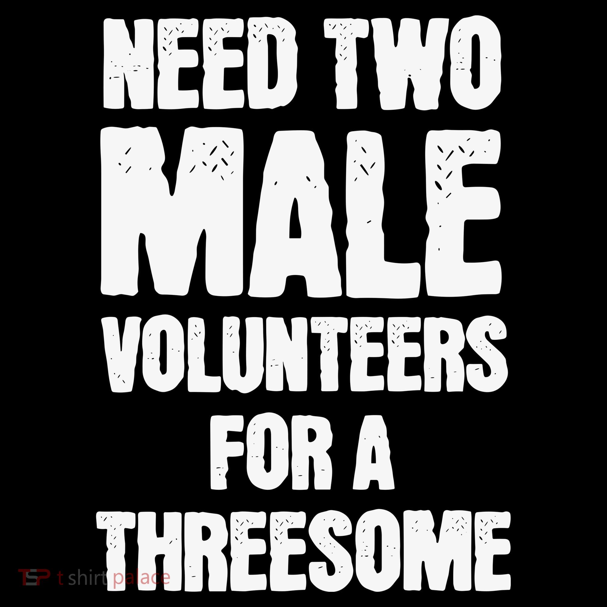 Need Two Male Volunteers For A Threesome T-Shirt