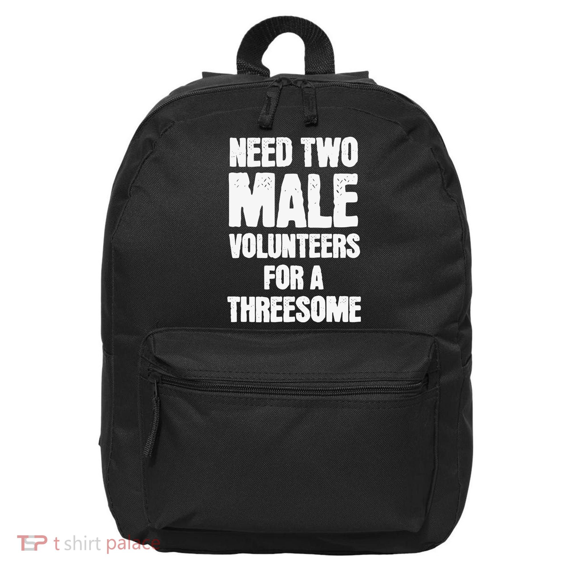 Need Two Male Volunteers For A Threesome 16 in Basic Backpack