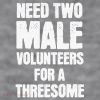 Need Two Male Volunteers For A Threesome Women's Racerback Cropped Tank thumb 2