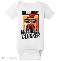 Not Today Mother Clucker Cool Chicken Lover Pun Farming Baby Bodysuit thumb 0