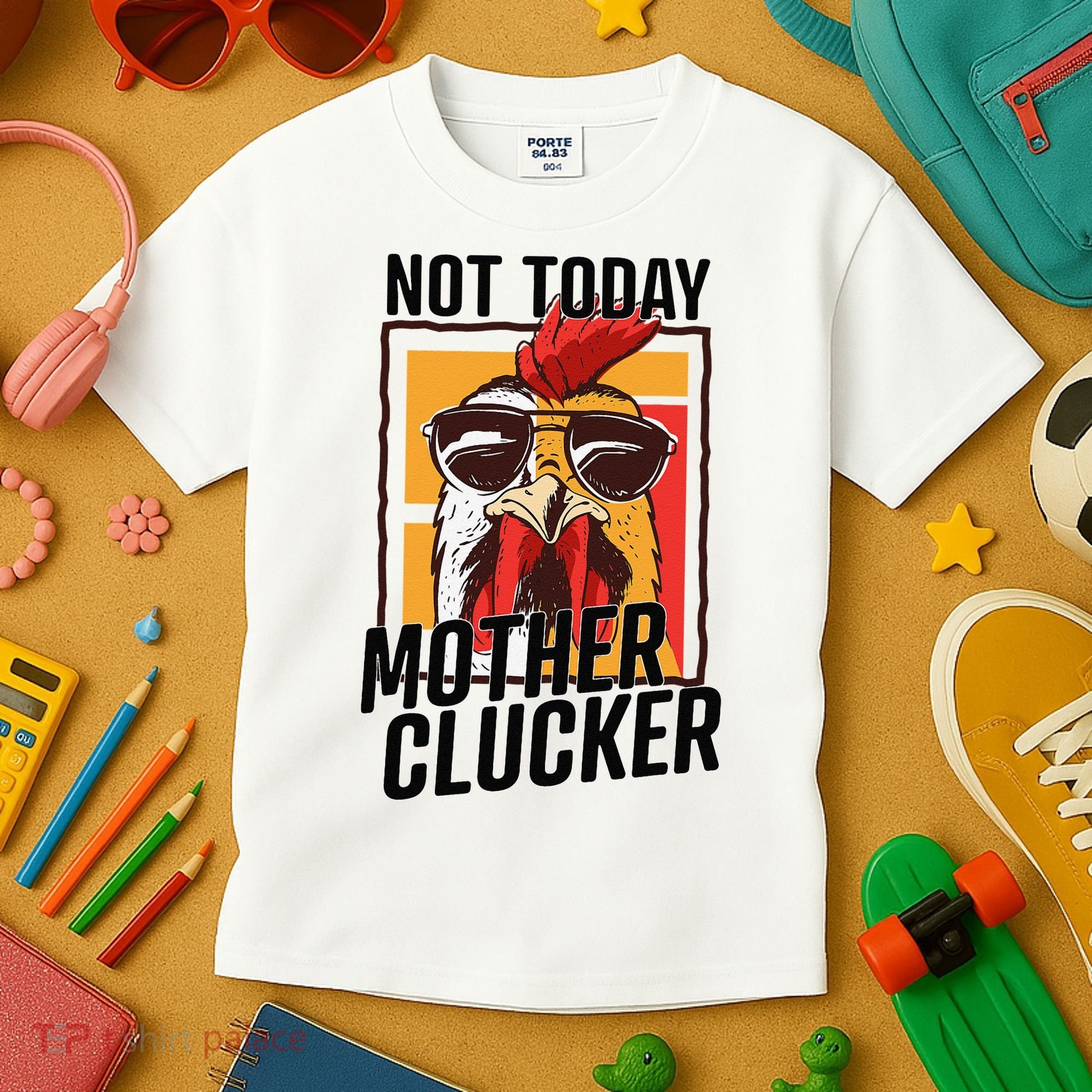 Not Today Mother Clucker Cool Chicken Lover Pun Farming Kids T-Shirt