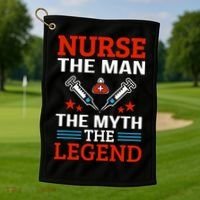 Nurse The Man The Myth The Legend Golf Towel thumb 1