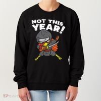 Ninja Turkey Not This Year Thanksgiving Fighter Funny Turkey Women's Sweatshirt thumb 0