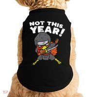 Ninja Turkey Not This Year Thanksgiving Fighter Funny Turkey Doggie Tank thumb 0
