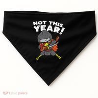 Ninja Turkey Not This Year Thanksgiving Fighter Funny Turkey USA-Made Doggie Bandana thumb 0