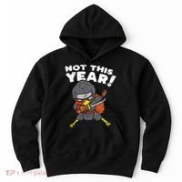 Ninja Turkey Not This Year Thanksgiving Fighter Funny Turkey Hoodie thumb 0