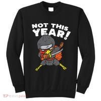 Ninja Turkey Not This Year Thanksgiving Fighter Funny Turkey Sweatshirt thumb 0