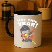 Ninja Turkey Not This Year Thanksgiving Fighter Funny Turkey Coffee Mug thumb 4