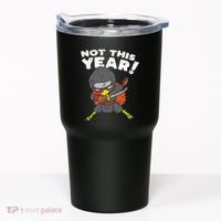 Ninja Turkey Not This Year Thanksgiving Fighter Funny Turkey Tumbler thumb 0