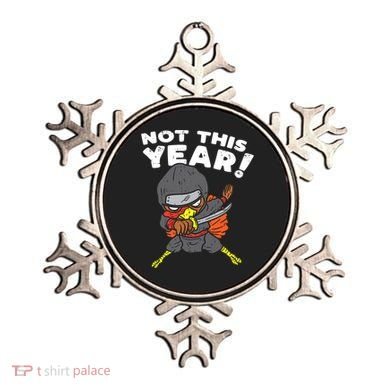 Ninja Turkey Not This Year Thanksgiving Fighter Funny Turkey Ornament