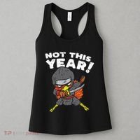 Ninja Turkey Not This Year Thanksgiving Fighter Funny Turkey Women's Tank Top thumb 3