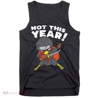 Ninja Turkey Not This Year Thanksgiving Fighter Funny Turkey Tank Top