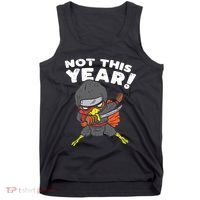 Ninja Turkey Not This Year Thanksgiving Fighter Funny Turkey Tank Top thumb 0