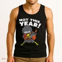 Ninja Turkey Not This Year Thanksgiving Fighter Funny Turkey Tank Top thumb 3