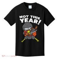 Ninja Turkey Not This Year Thanksgiving Fighter Funny Turkey Kids T-Shirt thumb 0