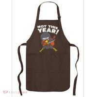 Ninja Turkey Not This Year Thanksgiving Fighter Funny Turkey Apron thumb 0